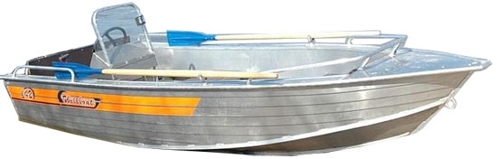 Алюминиевая лодка Wellboat-42 консоль